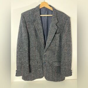 Harris Tweed Mens Size 46 Blazer Sport Coat Wool Vintage Scotland Jacket